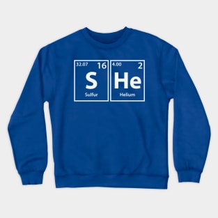 She (S-He) Periodic Elements Spelling Crewneck Sweatshirt